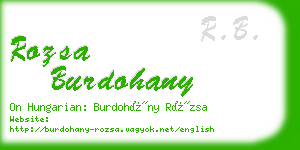 rozsa burdohany business card